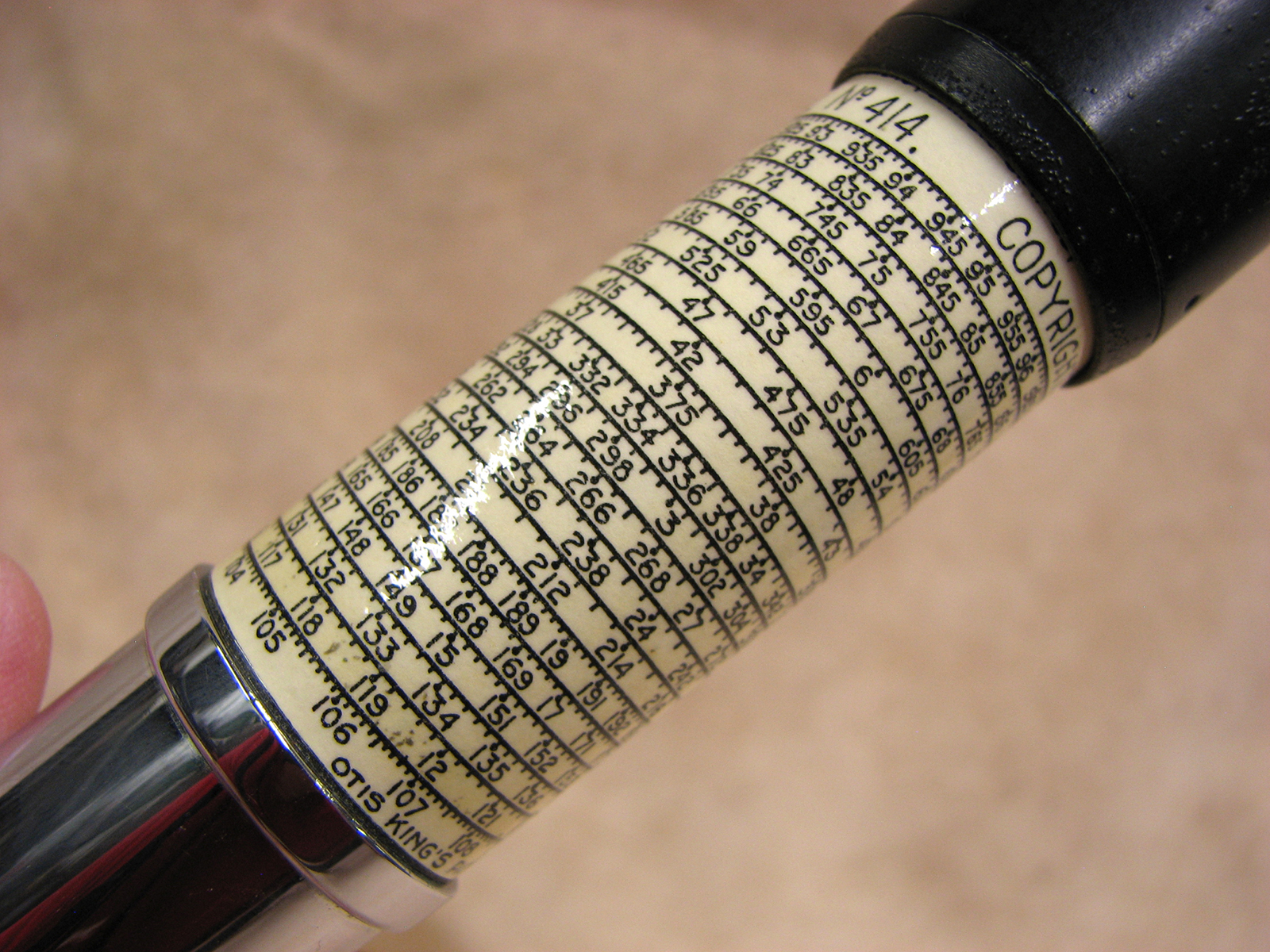 1960s Otis King Model K type C cylindrical slide rule calculator, boxed with instructions